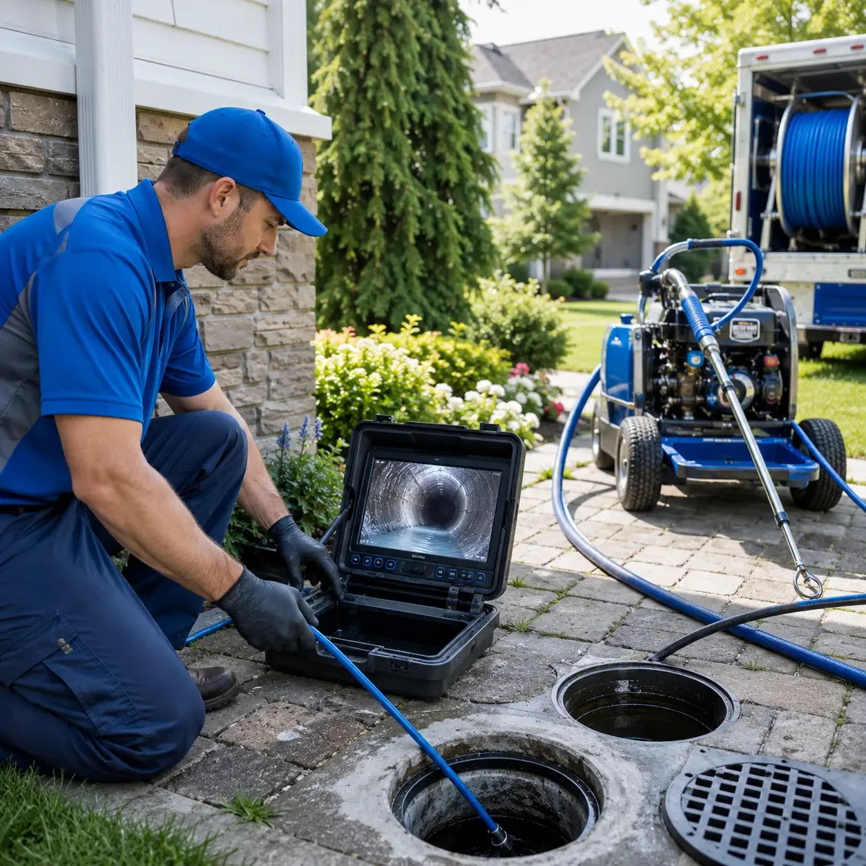 Outdoor drain cleaning professionals serving Cranesville, PA